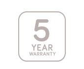 5 year warranty
